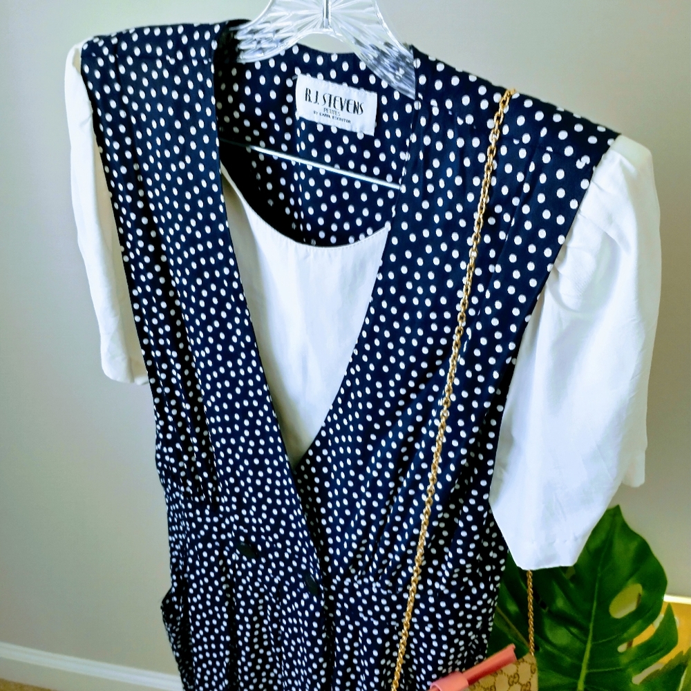Vintage R.J Stevens Polka-dot Dress - Picture 3 of 13